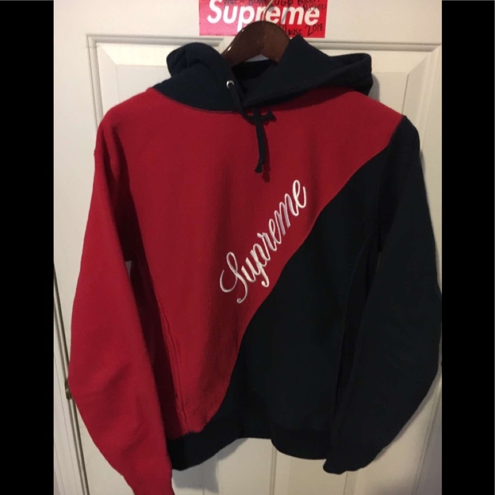 Supreme split pullover hoodie